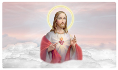 DNSEMP-C-109-PK Sacred Heart Clouds Pink